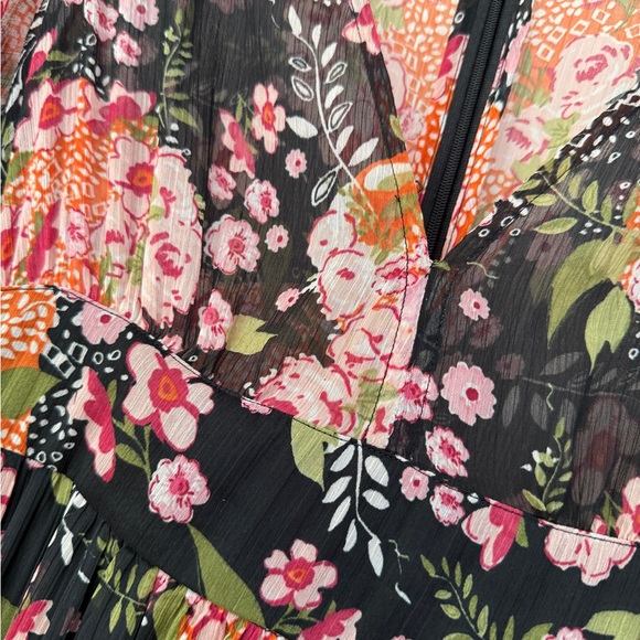 byTiMo Floral Maxi Dress Puff Sleeve Tiered Romantic - Picture 6 of 6